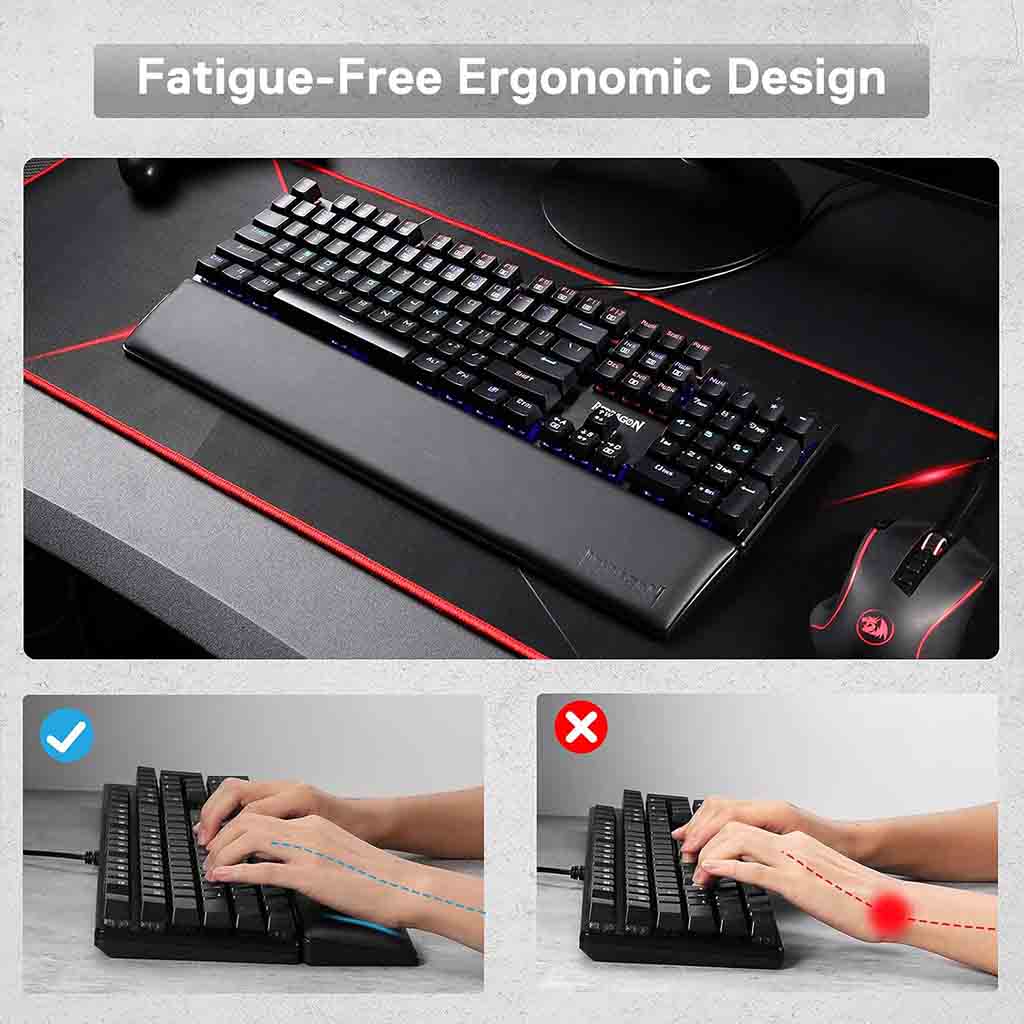 Redragon P037 Meteor Large Computer Keyboard Wrist Rest Pad