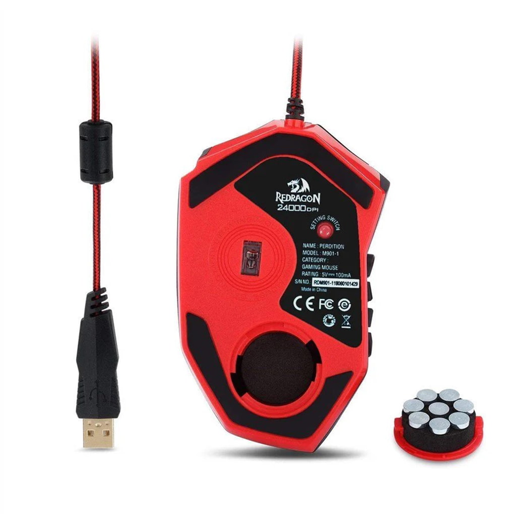 Redragon M901-1 Perdition 2 24000 DPI Wired RGB Gaming Mouse