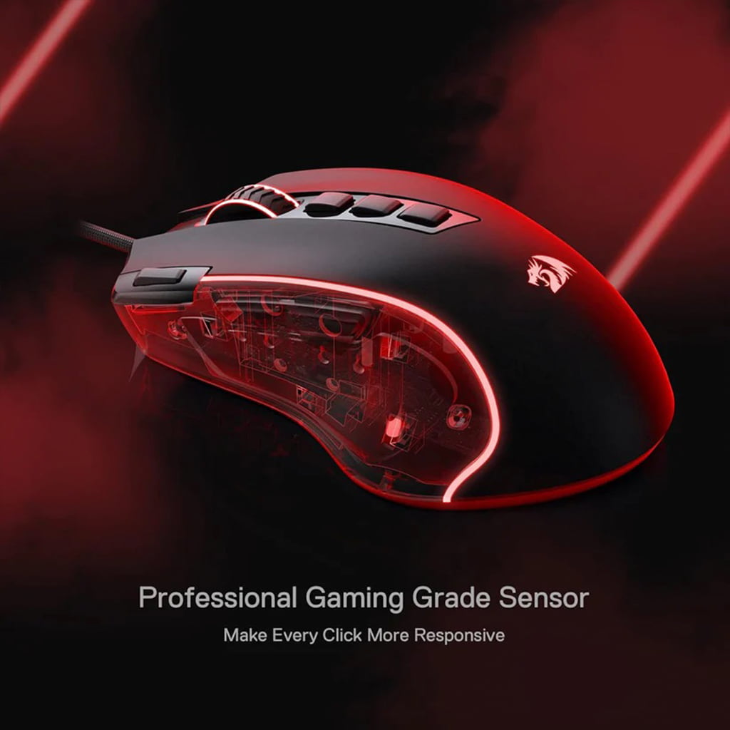 Redragon M612 Predator Black 8K DPI Rapid Fire Button Gaming Mouse