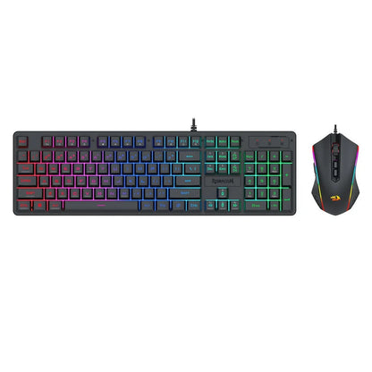 Redragon S107-BA RGB Gaming Keyboard and Mouse Combo - 104 Keys + 10K DPI Wired Combo Set (2-in-1)