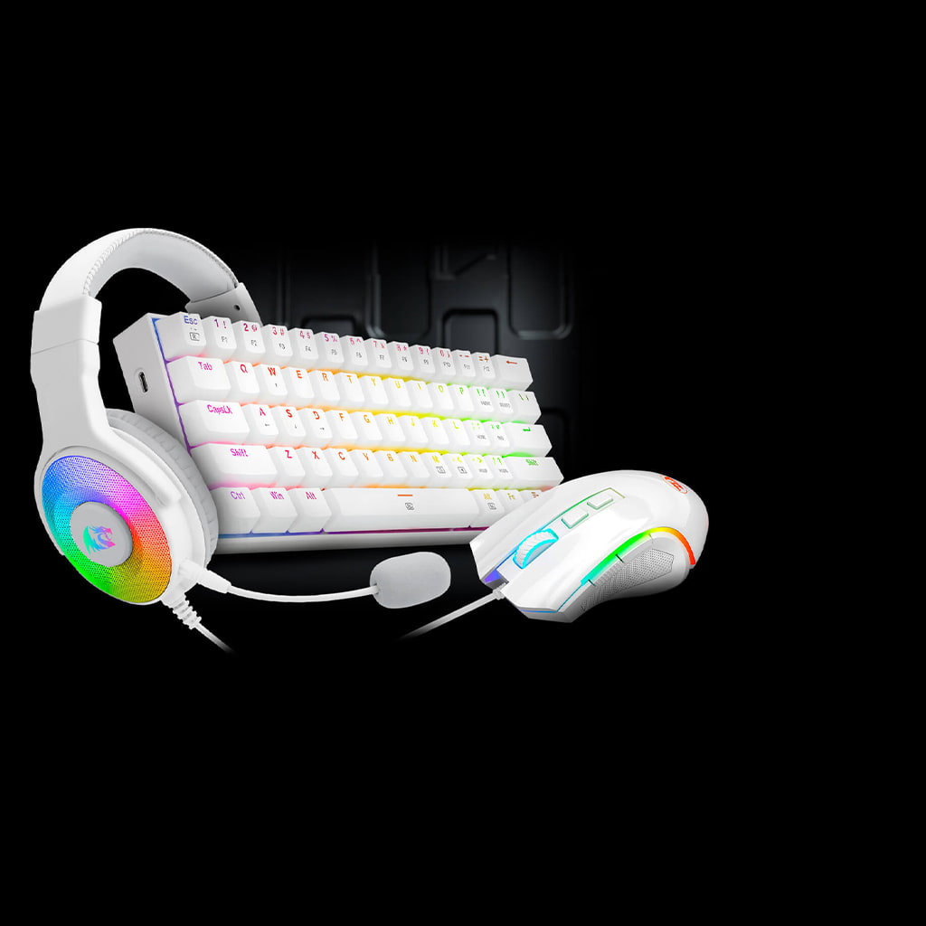 Redragon S129W RGB Keyboard, Mouse & Headset Wired 3-in-1 Combo
