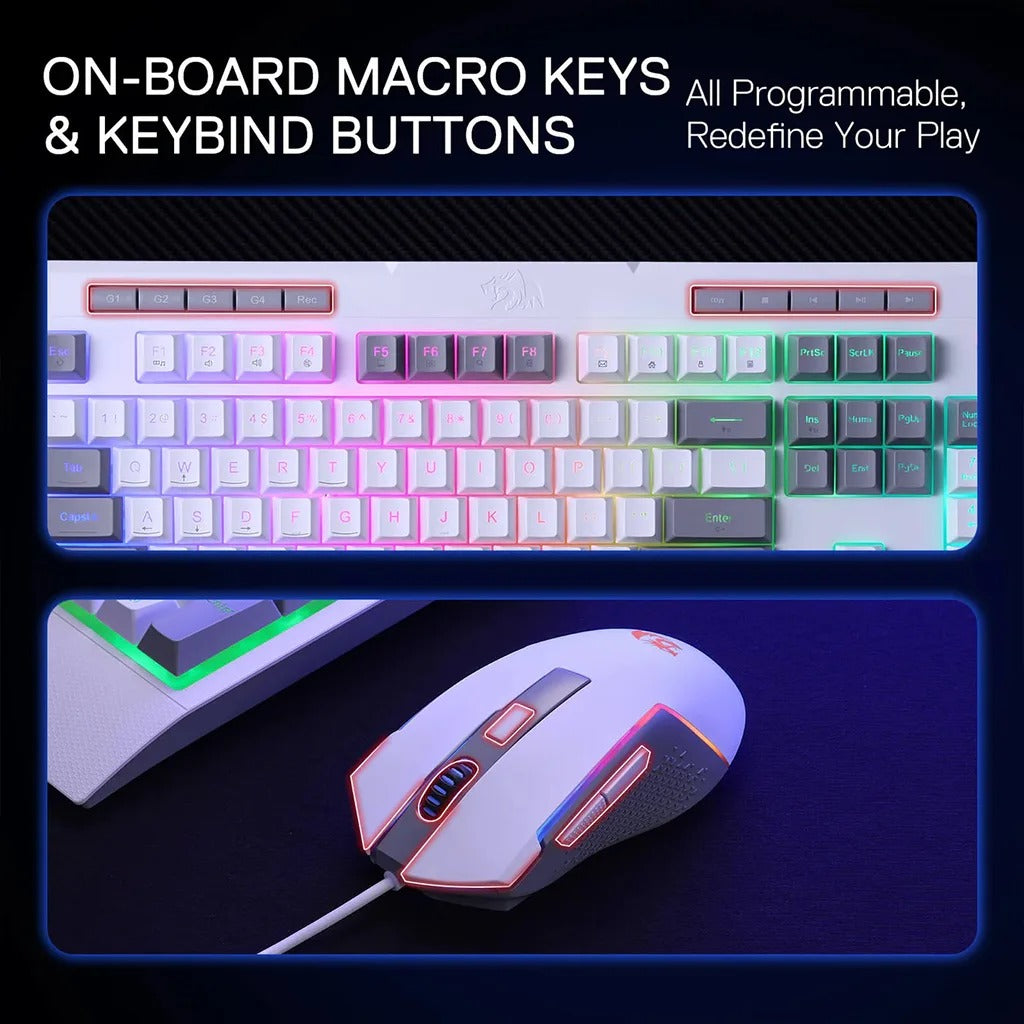 Redragon S151W RGB K525 Membrane Keyboard & M616 Mouse Combo Set
