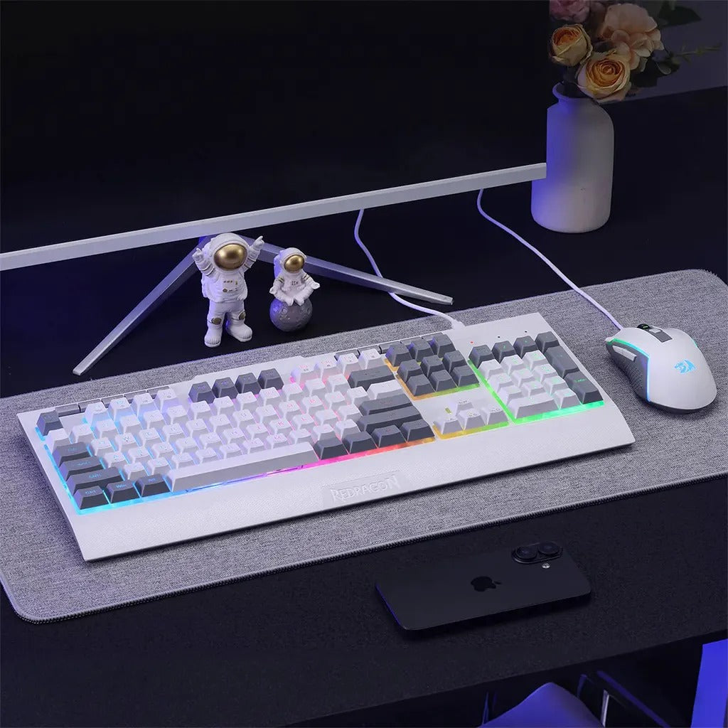 Redragon S151W RGB K525 Membrane Keyboard & M616 Mouse Combo Set