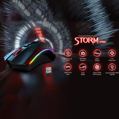 Redragon M808-KS Storm Pro RGB Wireless honeycomb Gaming Mouse