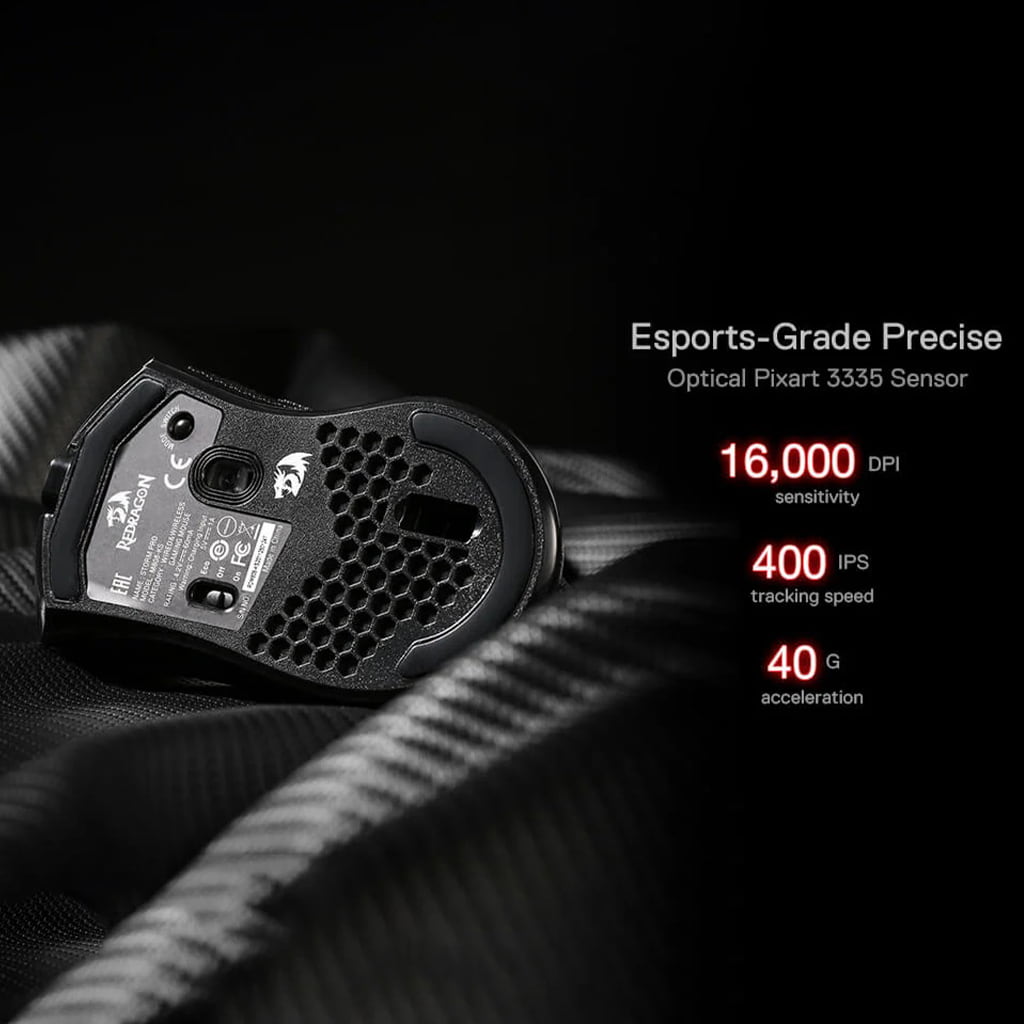 Redragon M808-KS Storm Pro RGB Wireless honeycomb Gaming Mouse