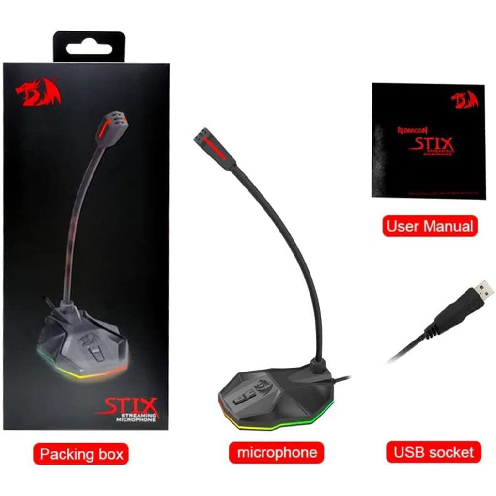 Redragon Stix GM99 RGB USB Wired Microphone