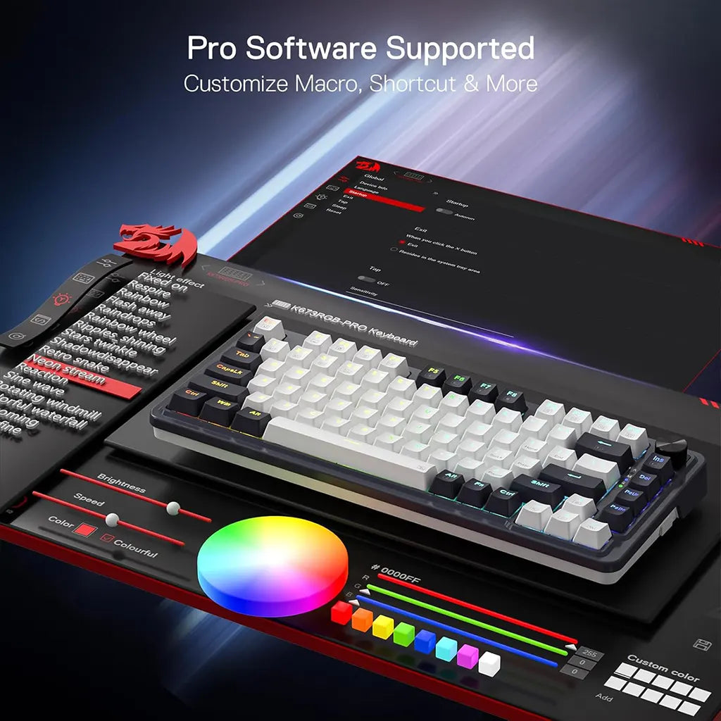 Redragon K673 Ucal Pro WB Wireless RGB 3-mode Mechanical Keyboard