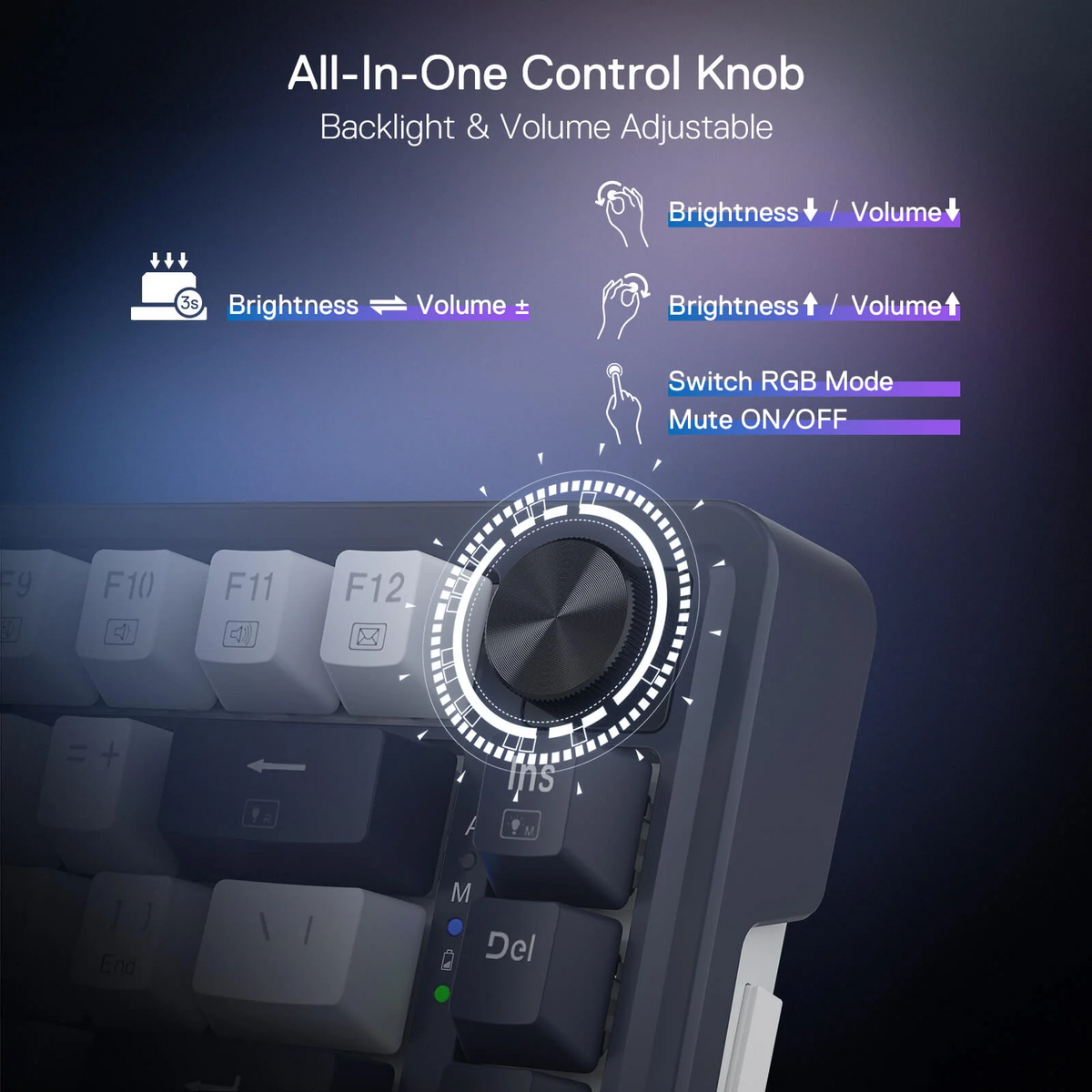 Redragon UCAL K673 PRO 81-Keys Wireless Gasket Mechanical Gaming Keyboard (WB)