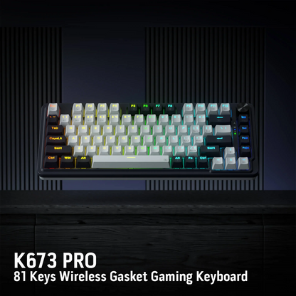 Redragon UCAL K673 PRO 81-Keys Wireless Gasket Mechanical Gaming Keyboard (WB)