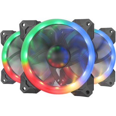 Redragon GC-F008 Computer Case 120mm PC Cooling Fan (Pack of 3)