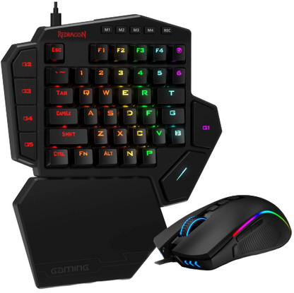 Redragon K585-BA RGB One-Handed Gaming Keyboard & M721-Pro RGB Gaming Mouse Combo Set (2 in 1)
