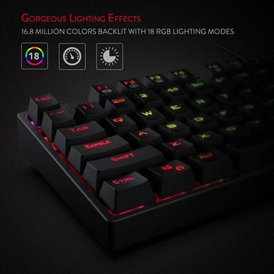 Redragon K582 SURARA RGB LED Backlit Mechanical Gaming Keyboard (Black)
