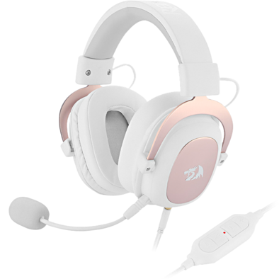 Redragon H510W ZEUS 2 Wired Gaming Headset - 7.1 Surround Sound (White)