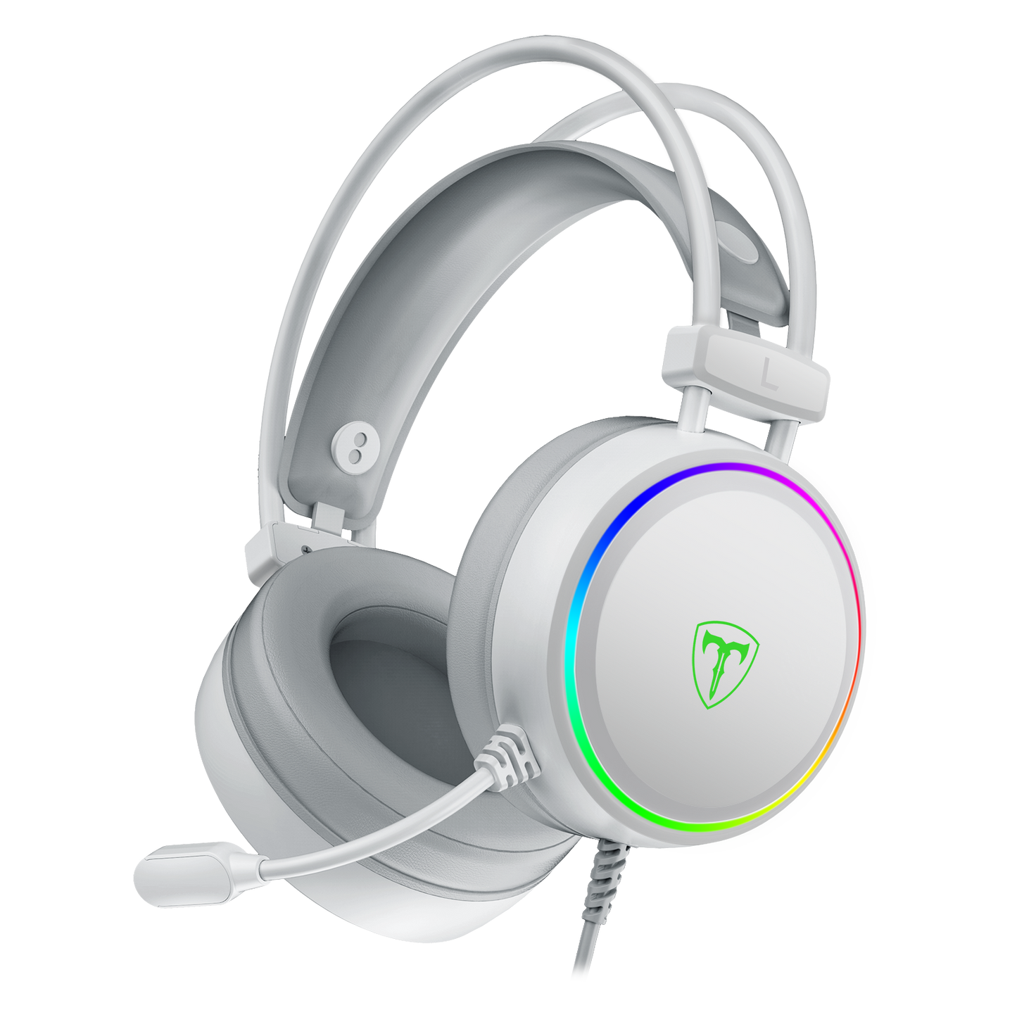 T-DAGGER T-RGH304 White Gaming Headset with Backlighting