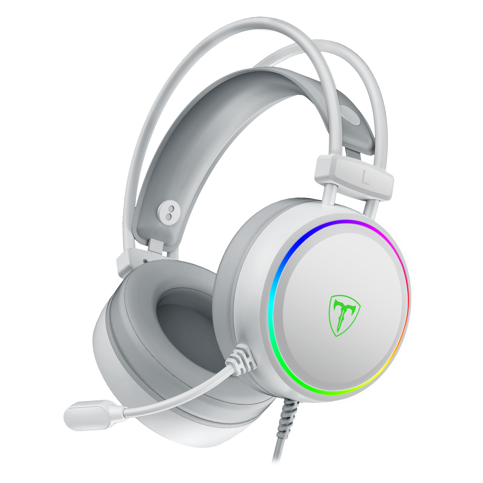 T-DAGGER T-RGH304 White Gaming Headset with Backlighting