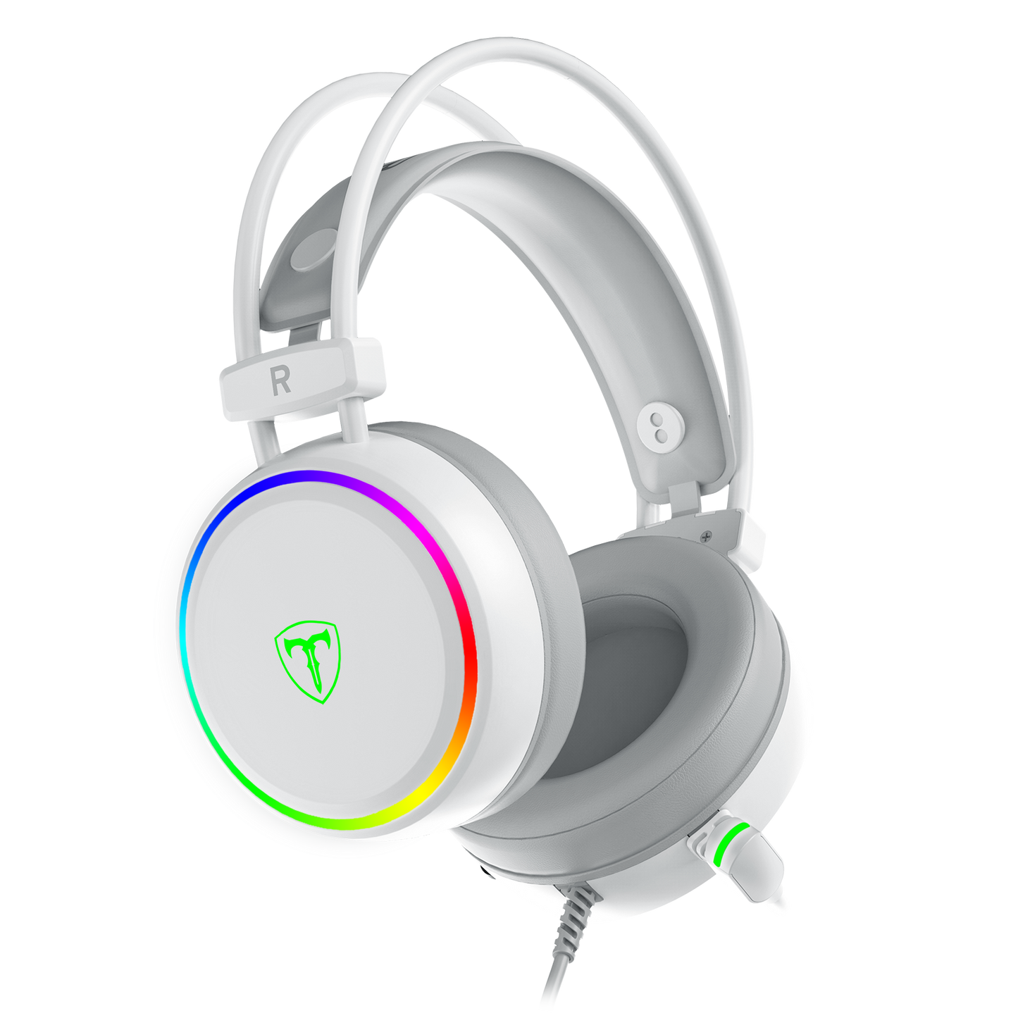 T-DAGGER T-RGH304 White Gaming Headset with Backlighting