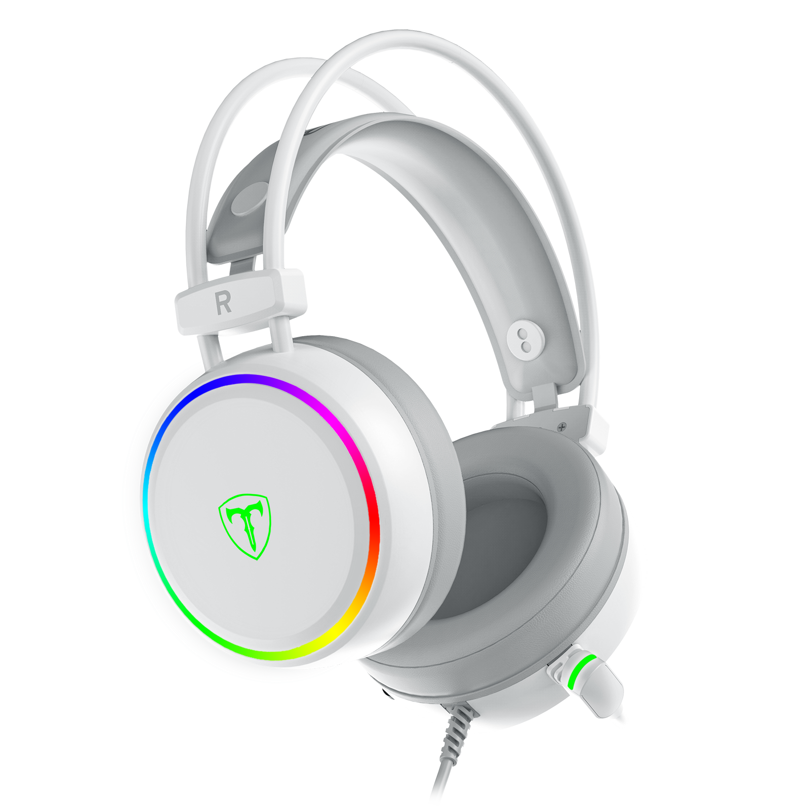 T-DAGGER T-RGH304 White Gaming Headset with Backlighting