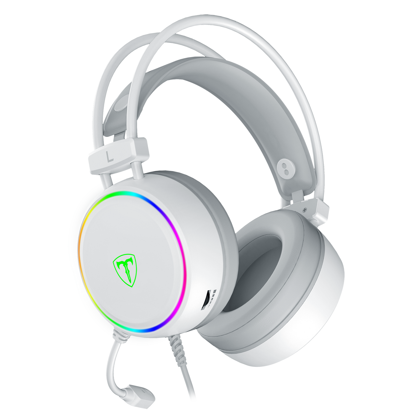 T-DAGGER T-RGH304 White Gaming Headset with Backlighting