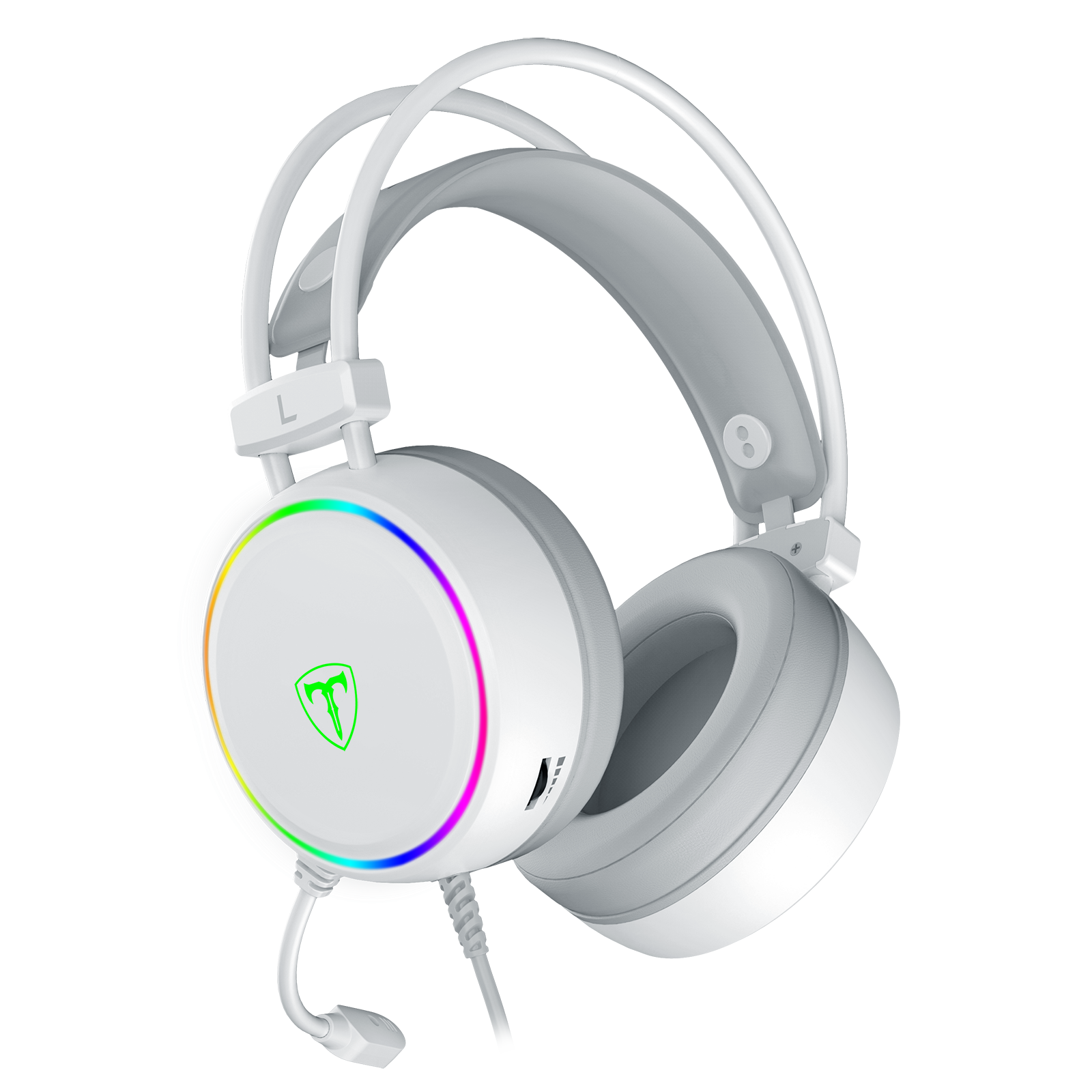 T-DAGGER T-RGH304 White Gaming Headset with Backlighting