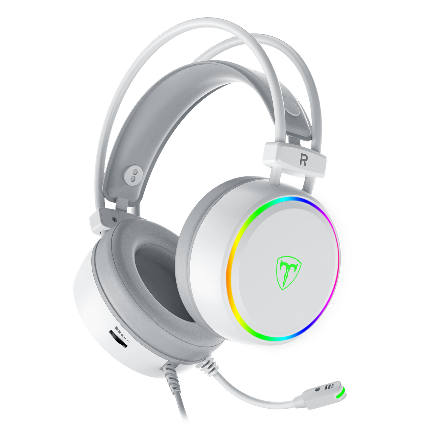 T-DAGGER T-RGH304 White Gaming Headset with Backlighting
