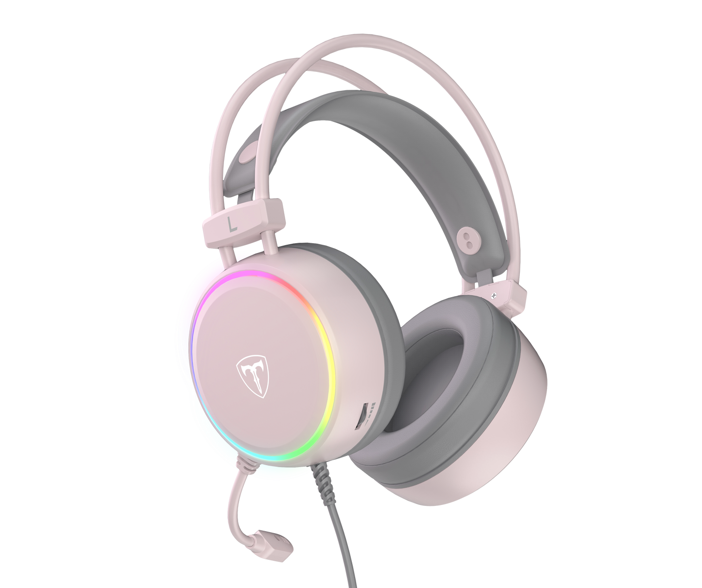 T-DAGGER T-RGH304 Pink Gaming Headset with Backlighting