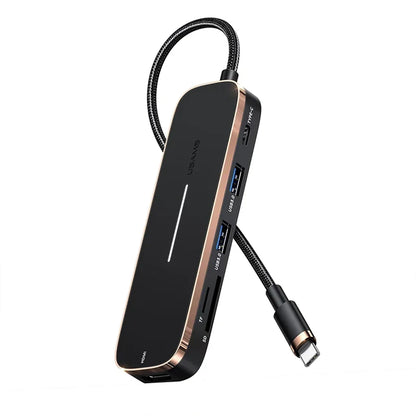 USAMS 6-in-1 TYPE C TO HDMI + PD + USB 3.0 X 3 + MICRO SD