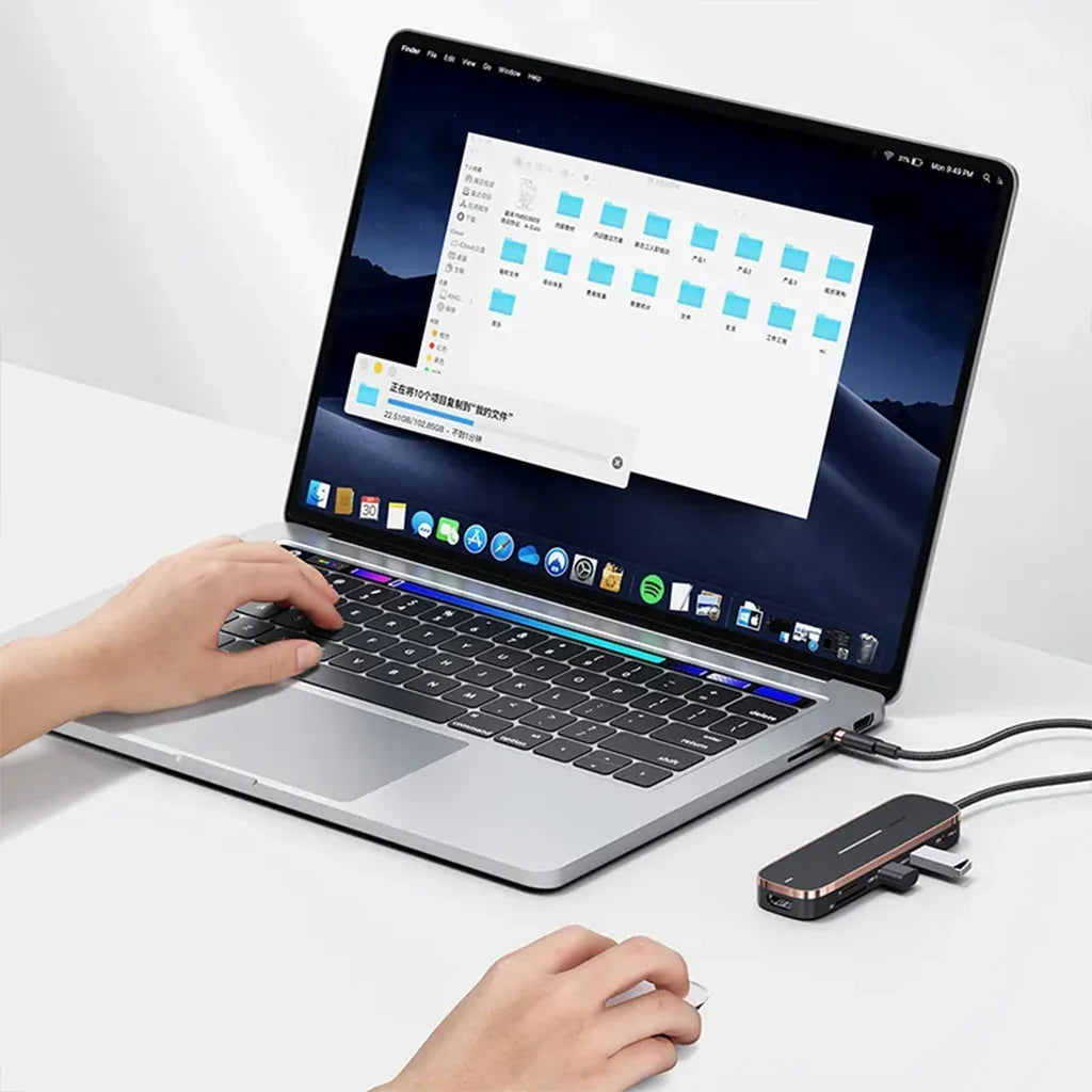 USAMS 6-in-1 TYPE C TO HDMI + PD + USB 3.0 X 3 + MICRO SD