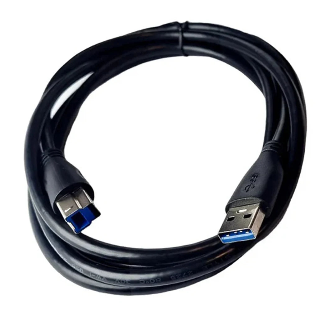 USB 3M Printer Cable In Transparent Blue & Black