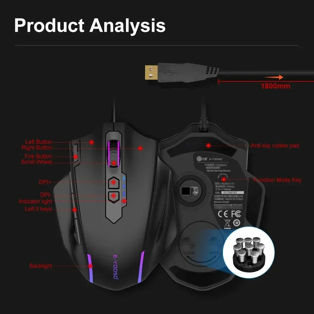E-YOOSO X-41 Pro RGB Wired Gaming Mouse