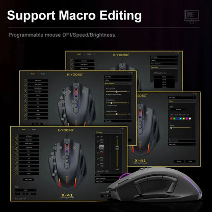E-YOOSO X-41 Pro RGB Wired Gaming Mouse