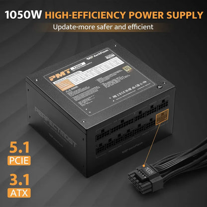 DarkFlash AIGO PMT1050 1050W 80 Plus Gold Fully Modular Gaming PC Power Supply