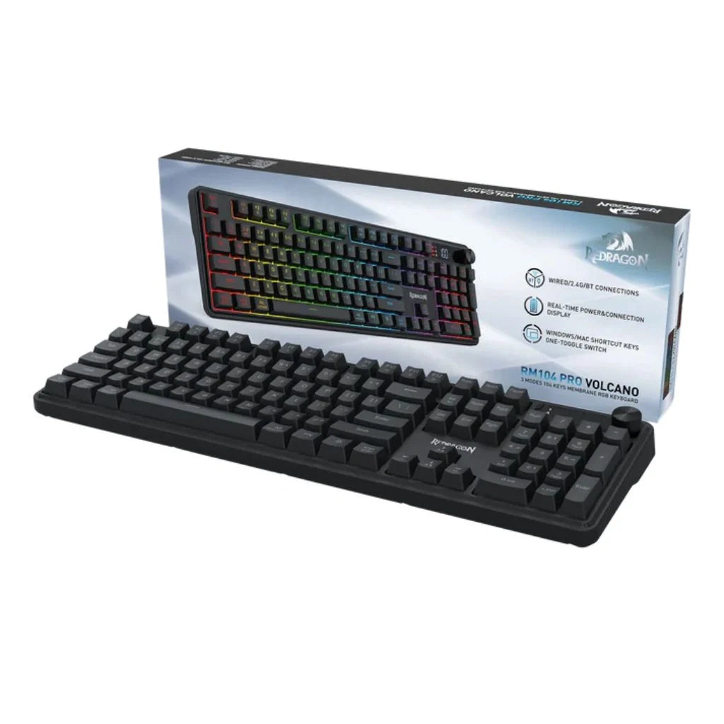 Redragon VOLCANO K526 PRO 104 Keys Mechanical-Feel Keyboard