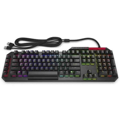 Omen by HP Sequencer RGB Mechanical Optical Gaming Keyboard 10X Faster Blue Switch Volume Roller Bar Anti Ghosting