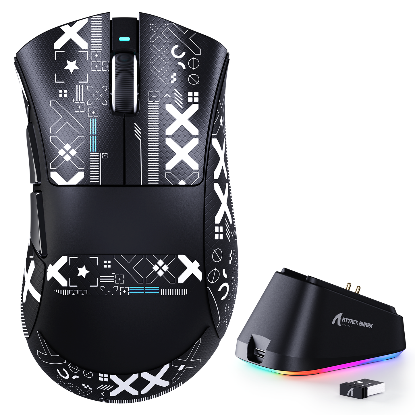 ATTACK SHARK V3PRO Ultra-Light Tri-Mode Gaming Mouse with Charging Dock