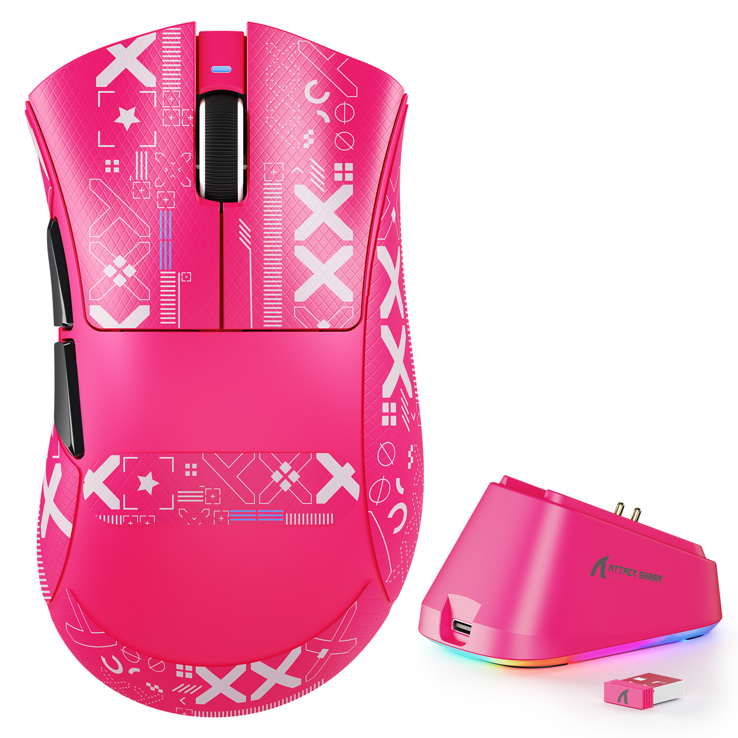 ATTACK SHARK V3PRO Ultra-Light Tri-Mode Gaming Mouse with Charging Dock