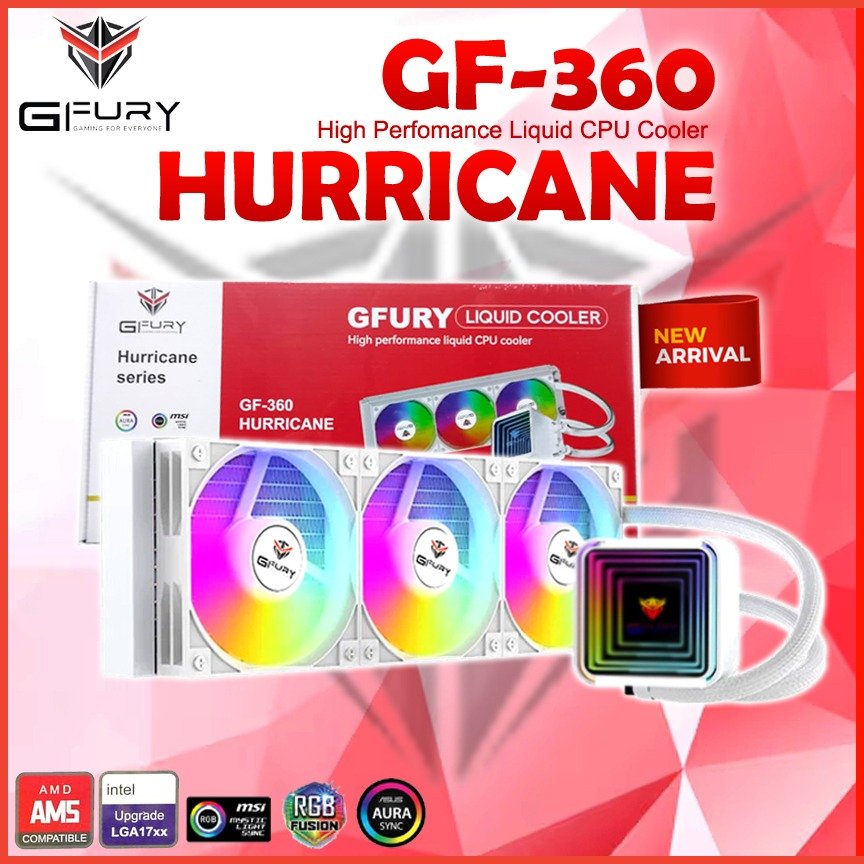 GFury GF-360 White HURRICAN Gaming PC Cooler