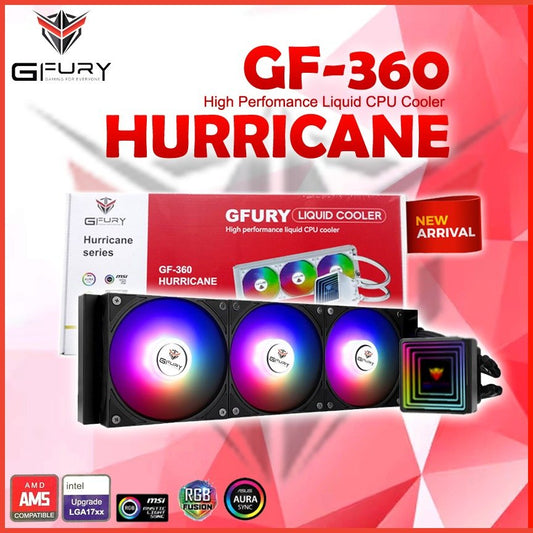 GFury GF-360 BLACK HURRICAN Gaming PC Cooler