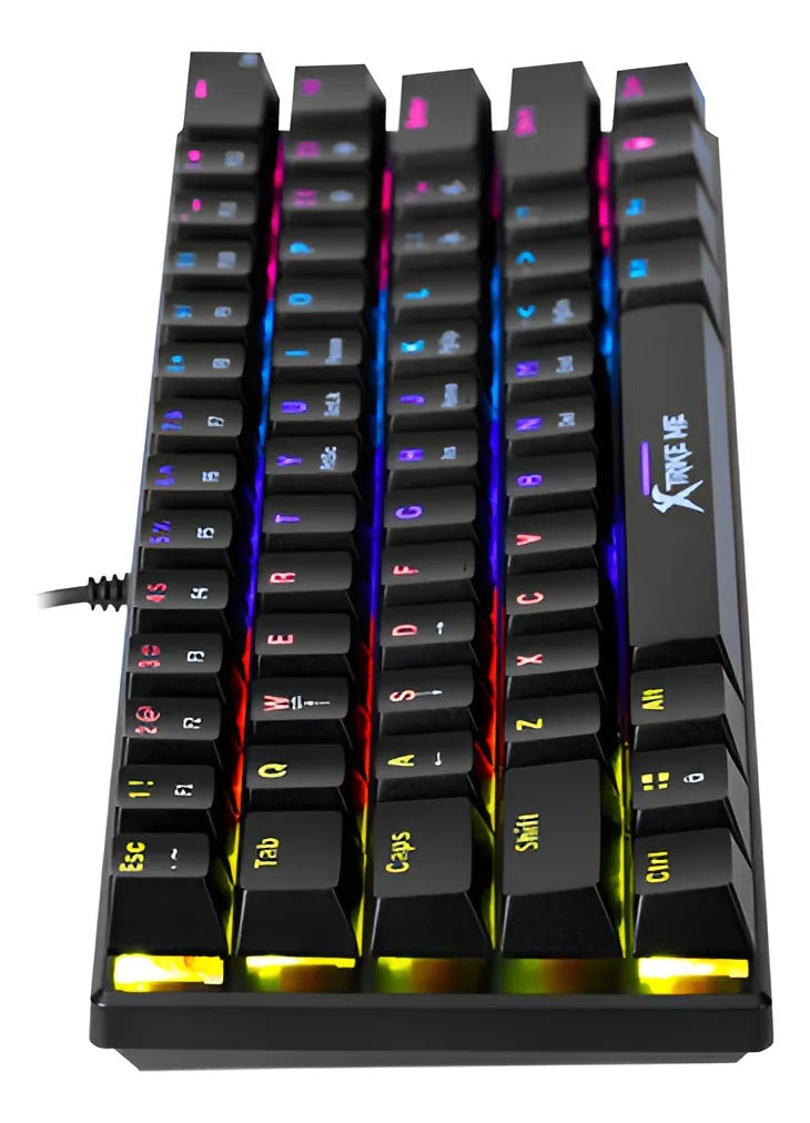 Xtrike Me Gk-916 Rainbow Switch Lights Mechanical Gaming Keyboard 61 Keys