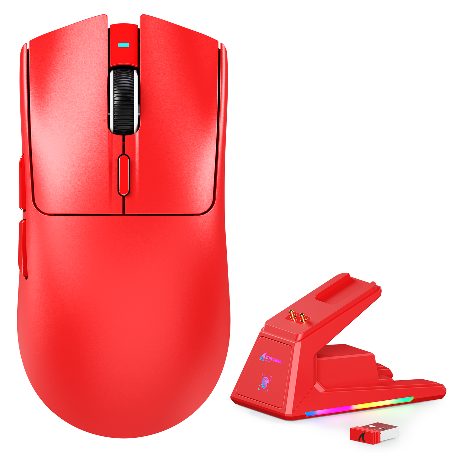 ATTACK SHARK X1 Tri-mode Gaming Mouse With Touchpad RGB Charging Dock PAW3395PRO Sensor