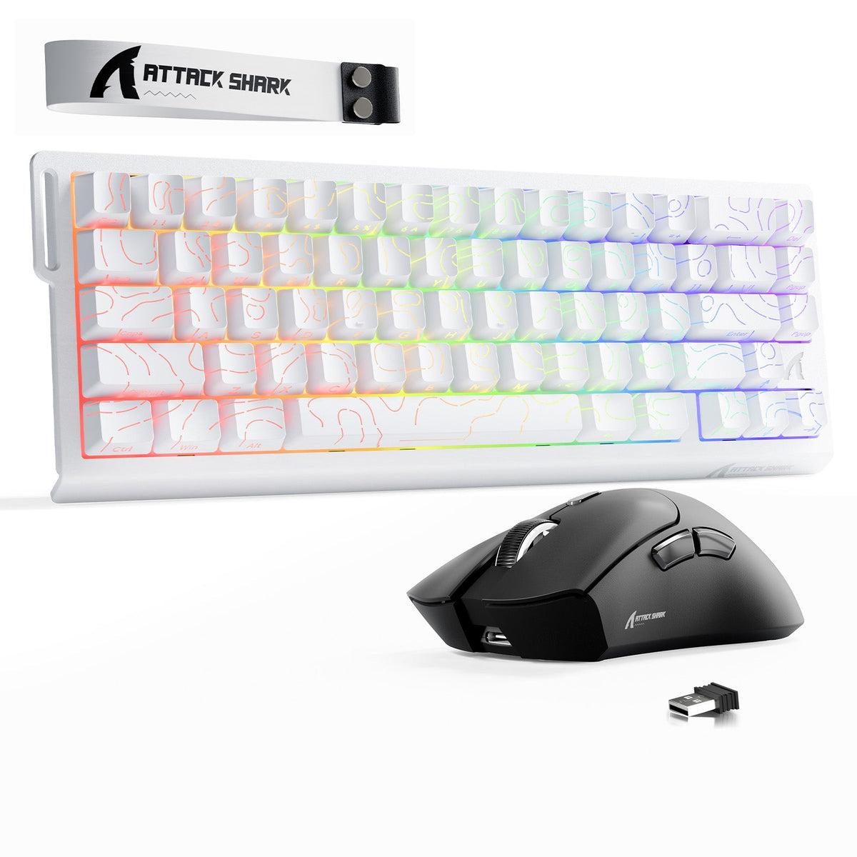 ATTACK SHARK X68HE Rapid Trigger Keyboard + R1 Wireless Gaming Mouse Bundle