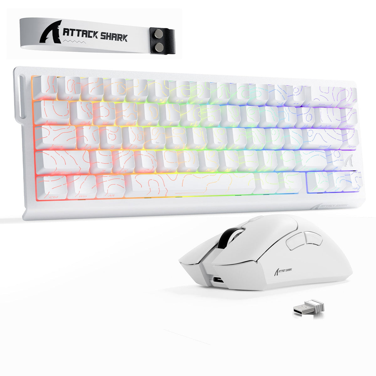 ATTACK SHARK X68HE Rapid Trigger Keyboard + R1 Wireless Gaming Mouse Bundle