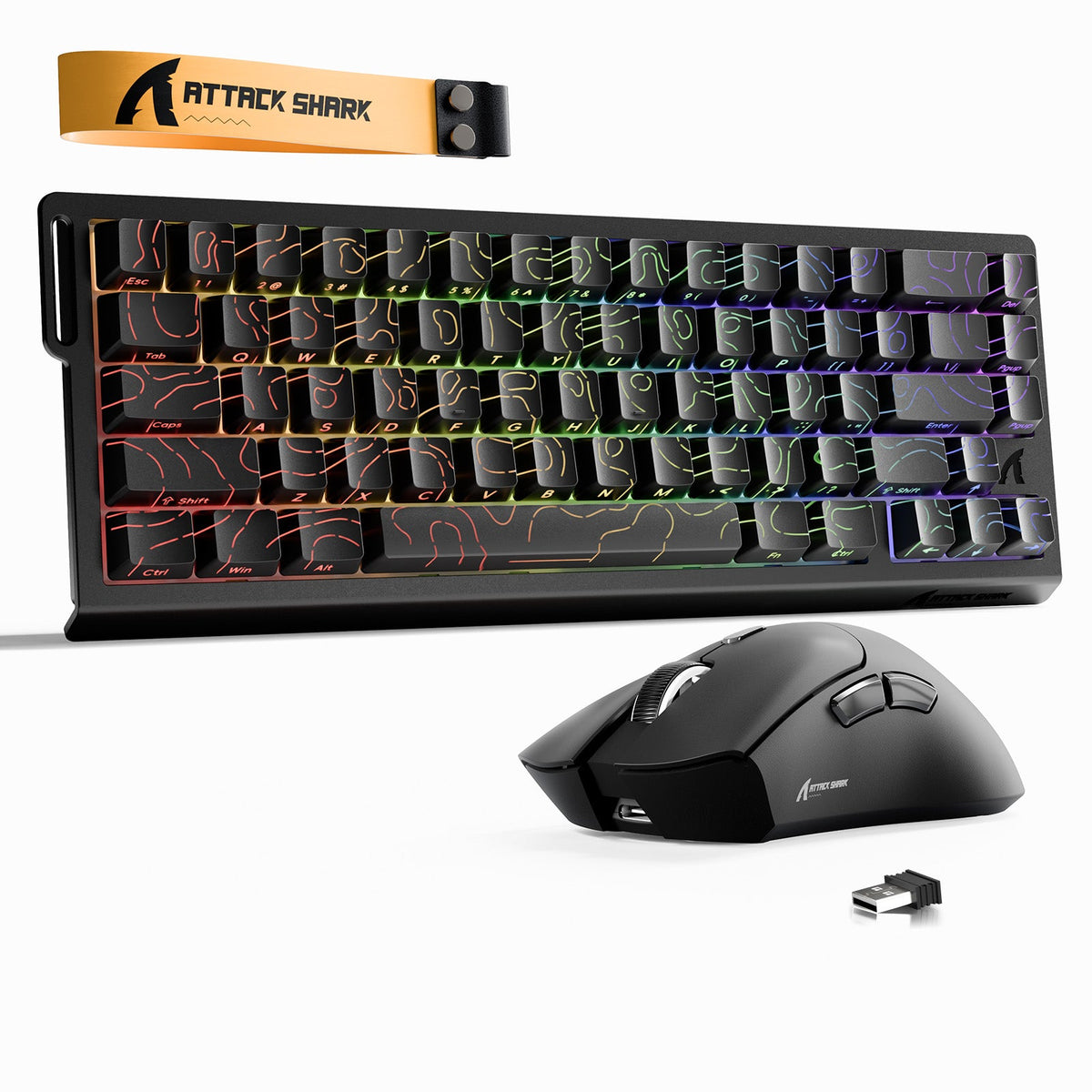 ATTACK SHARK X68HE Rapid Trigger Keyboard + R1 Wireless Gaming Mouse Bundle