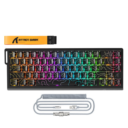 ATTACK SHARK X68PRO HE Wireless Rapid Trigger Keyboard With Coiled Cable