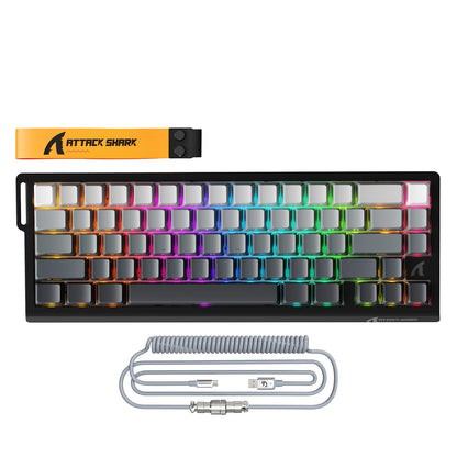 ATTACK SHARK X68PRO HE Wireless Rapid Trigger Keyboard With Coiled Cable