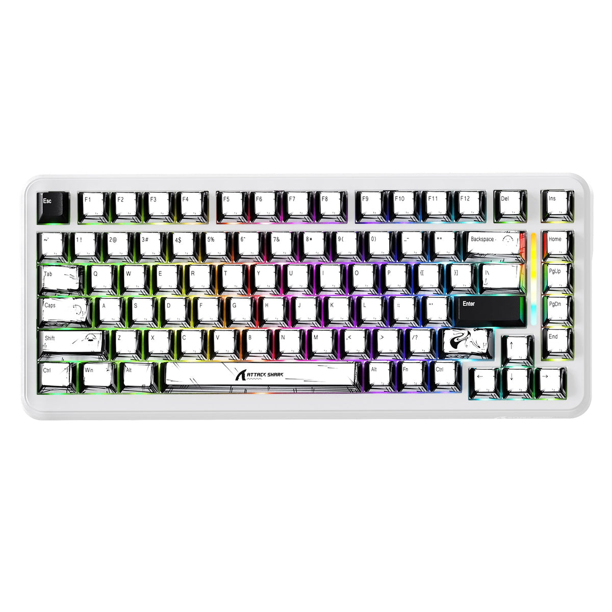 ATTACK SHARK X82PRO HE Wireless Rapid Trigger Gaming Keyboard Magnetic Switch