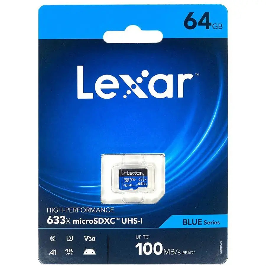 Lexar 64GB 633x microSDXC UHS-I Card BLUE Series