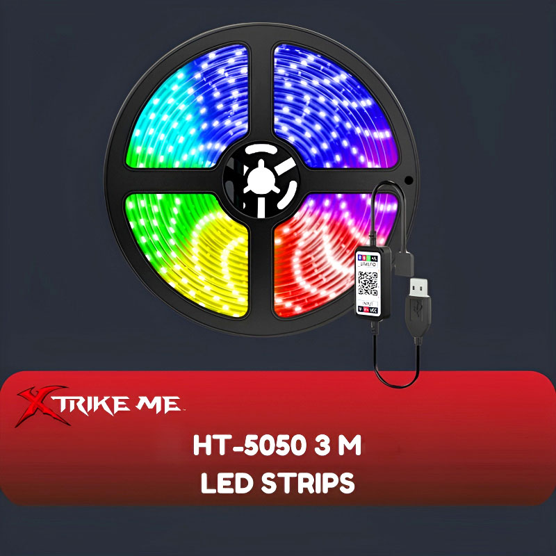 XTRIKE ME HT-5050-B3 BLUETOOTH V4.2 RGB LED STRIP WITH APP CONTROL