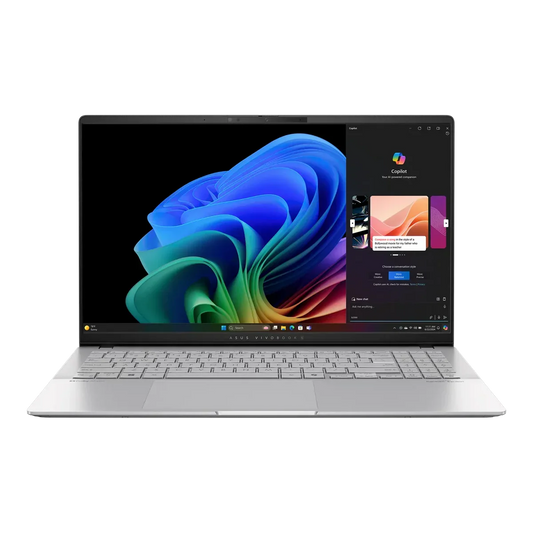 ASUS VivoBook S 15 K5507QA-MA048W - AMD Ryzen 7 8845HS, 16GB RAM, 1TB SSD, 15.6" FHD OLED, Windows 11 - Cool Silver
