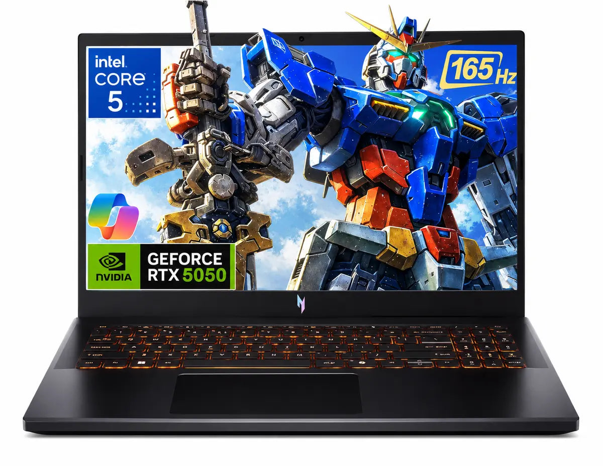 Acer Nitro V15 ANV15-52-58ZA Gaming Laptop Intel Core 5-210H, 16GB DDR4, 512GB SSD, RTX 5050 8GB, 15.6" FHD IPS 165Hz, Obsidian Black, 1 Year Acer Official Warranty