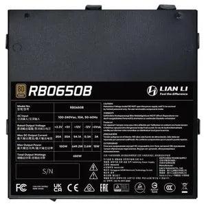 Lian Li RB 650W PSU 80 Plus Bronze ATX 3.1 Power Supply